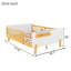 Lit double pour enfants, lit plateforme double en bois avec tête et pied de lit-121061643-121061645