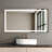 AQUADOM Daytona 60" W x 36" H x 1" D, LED Wall-Mount Mirror for Bathroom with 3 Color Temperature Light, Touch Control, Dimmer and Defogger, Digital Clock-1470119095