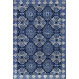 Capistrano Geometric Area Rug in Blue/Silver/Ebony