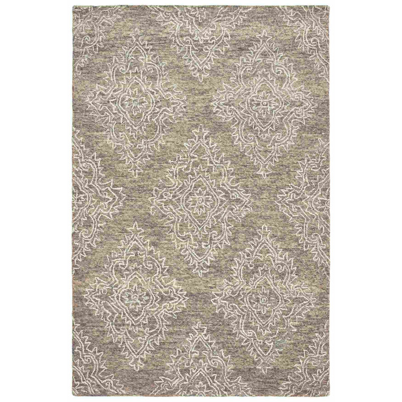 Sharmeta Hand Tufted Wool Floral Indoor Rug
