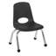 Ensemble de 5 tables d'activités rectangulaires effaçables à sec 30 "x 60" avec pieds épais et chaises empilables 10 "avec glissières à billes - tableau blanc / noir-120944617-120944612