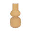 Vase de table sculptural texturé à nervures pour la décoration intérieure - Grand vase à fleurs moderne parfait pour la console, l'entrée ou le salon - brun-1812791164