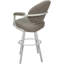 Tabouret de bar pivotant en métal Loyce - hauteur de siège de 26 po-410709494