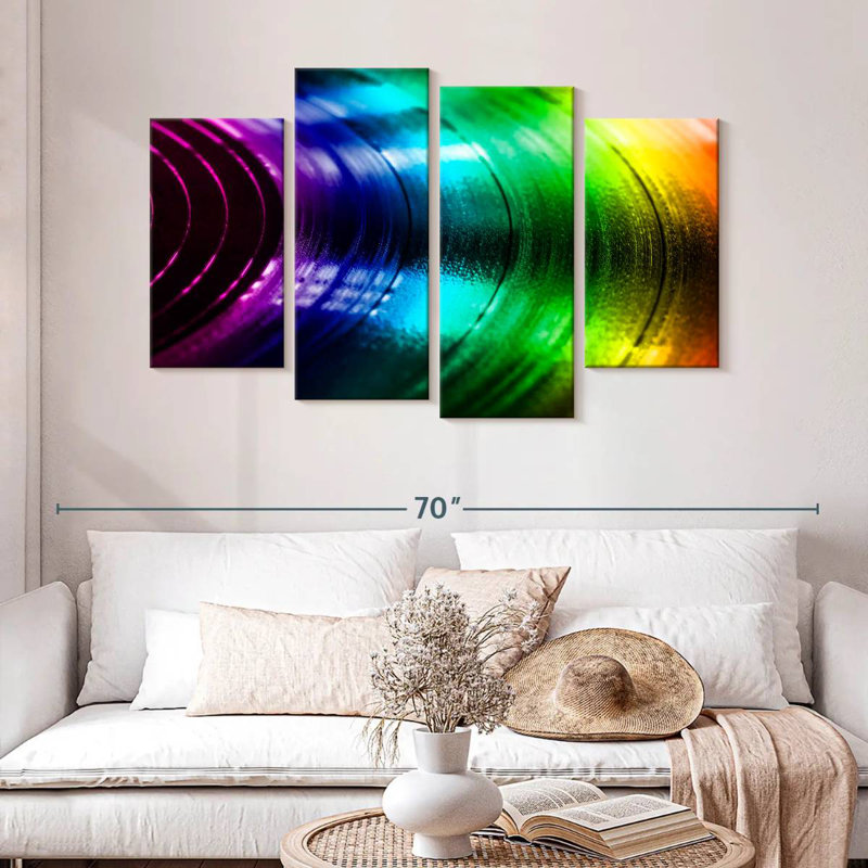 Abarca Vinyl Record Rainbow, 32" H x 52" W
