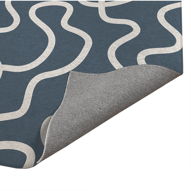 Tapis d'extérieur antidérapant Squig, Rectangle 4pi x 6 pi