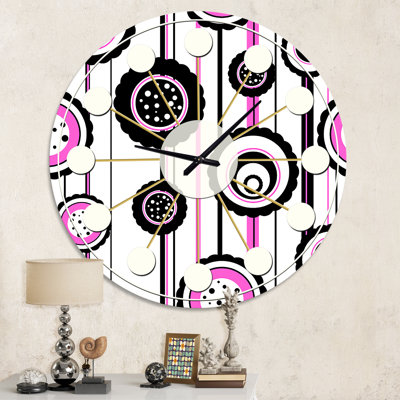 Horloge murale circulaire Mid-Century