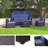 Outdoor Convertible Patio Sofa Set With Lifting Table