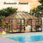  Serre en polycarbonate avec panneaux transparents de Grower's Haven - Serres extérieures en aluminium de 6 pi de hauteur murale avec 2 évents, portes doubles avec crochet, serre pour jardin dans la cour arrière-110391689