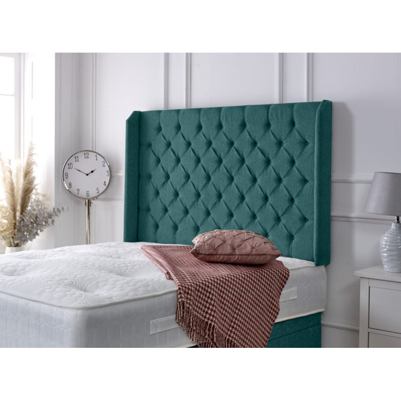 Upholstered Headboard, Teal Chenille, Single (3')
