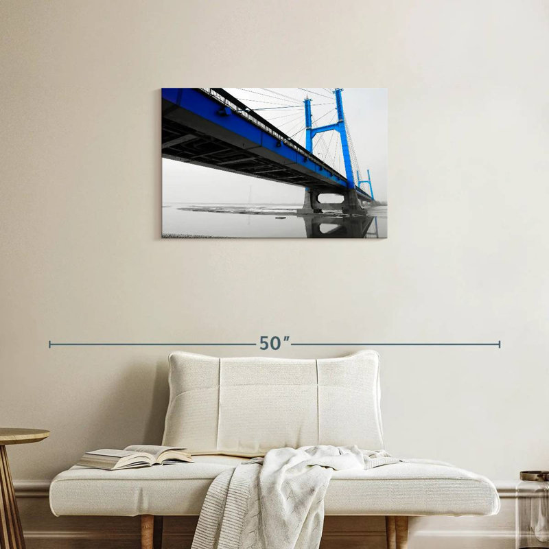 Lilie Suspension Bridge en bleu, H 20 po x l 30 po