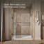Components 57-1/4-In58-In W X 71-1/2-In H Frameless Pivot Shower Door With 3/8-In Crystal Clear Glass And Back-To-Back Vertical Door Pulls-975724769
