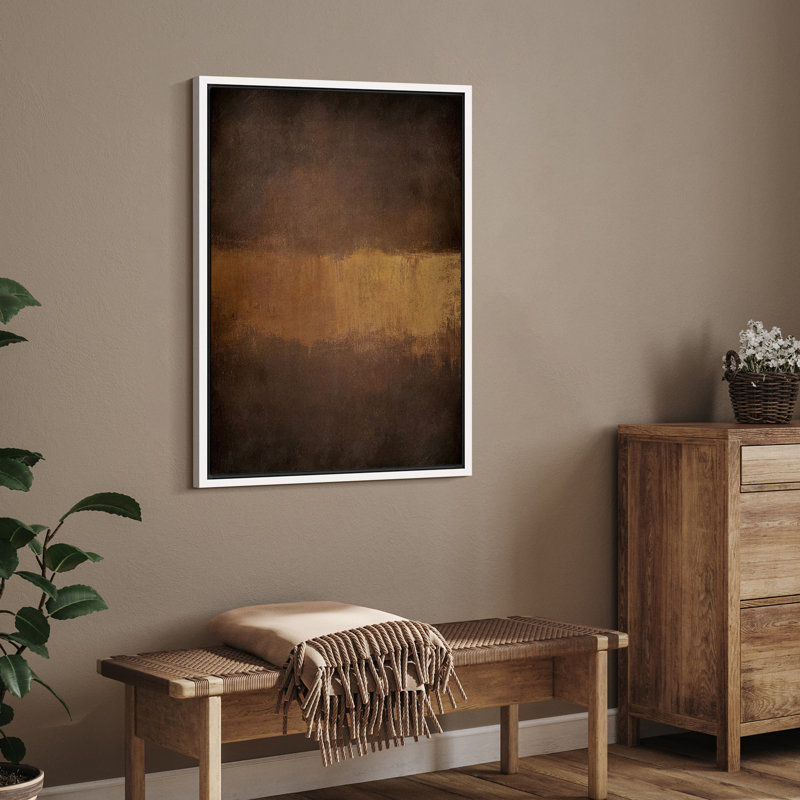 «Rustic Earth Tone», reproduction d'art sur toile abstraite - décor minimaliste rétro pour étude ou bureau, H 36 po x l 24 po