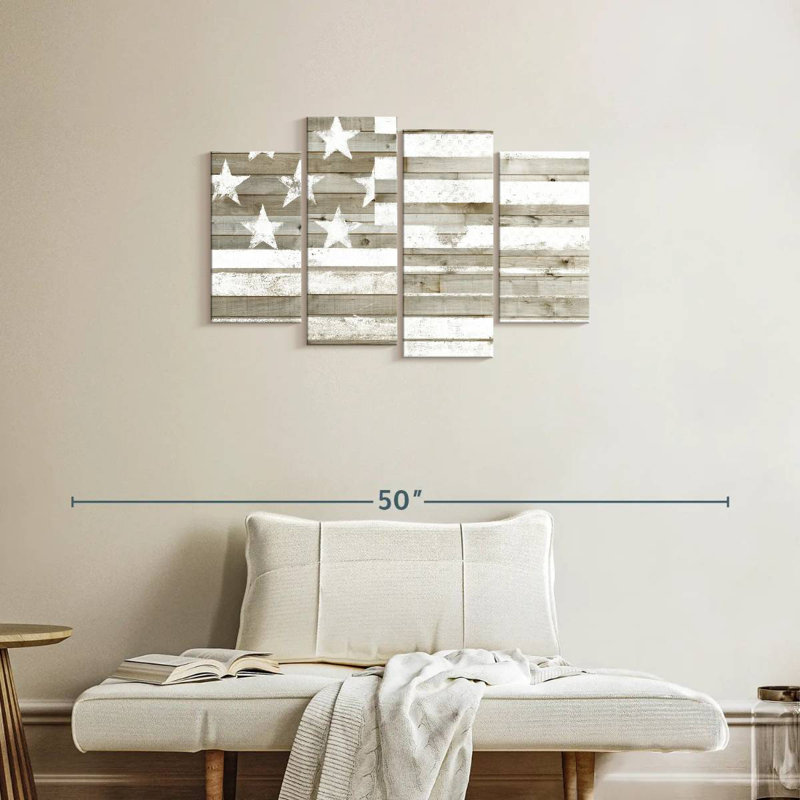 Drapeau Borges Rustic Americana, H 22 po x l 36 po