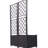 Brown Trellis Raised Bed For Patio - 2 Removable Pots And Drainage Adds Elegance To Garden With Climbing Plant Support Made Of Outdoor Decoration Feature Planting