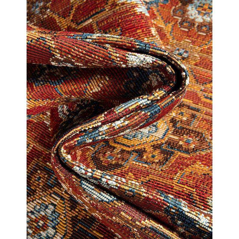 Tapis d'extérieur traditionnel, Rectangle 5 pi 1 po x 8 pi - Motif 1