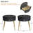 Easy Assembly End Tables with High Gloss Faux Marble Tabletops, Set of 2, Modern Fluted 2 Side Tables with Drawers, Round Coffee Tables with Golden Legs for Living Room-840819723