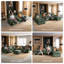 Causeuse inclinable 2 places avec console, canapé en velours côtelé avec charge USB, porte-gobelets et plateau de rangement, vert-1308138645