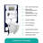 Fine Fixtures Surge Wall Hung White Toilet with Universal In-Wall Tank Carrier and Metal Push Plate-106232383