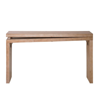 Narrow Console Table, Slim Entryway Table, Small Space Sofa Table, 52 Inch Hallway Table, Wood Console Table With Bead Detail, Rustic Modern Console, Natural Wood Finish Table, Minimalist Foyer Table.