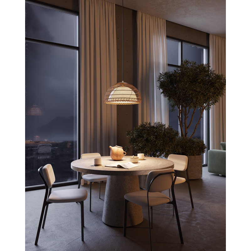 Luminaire suspendu moderne 1 lumière 16-en-1 Verbana, Brun