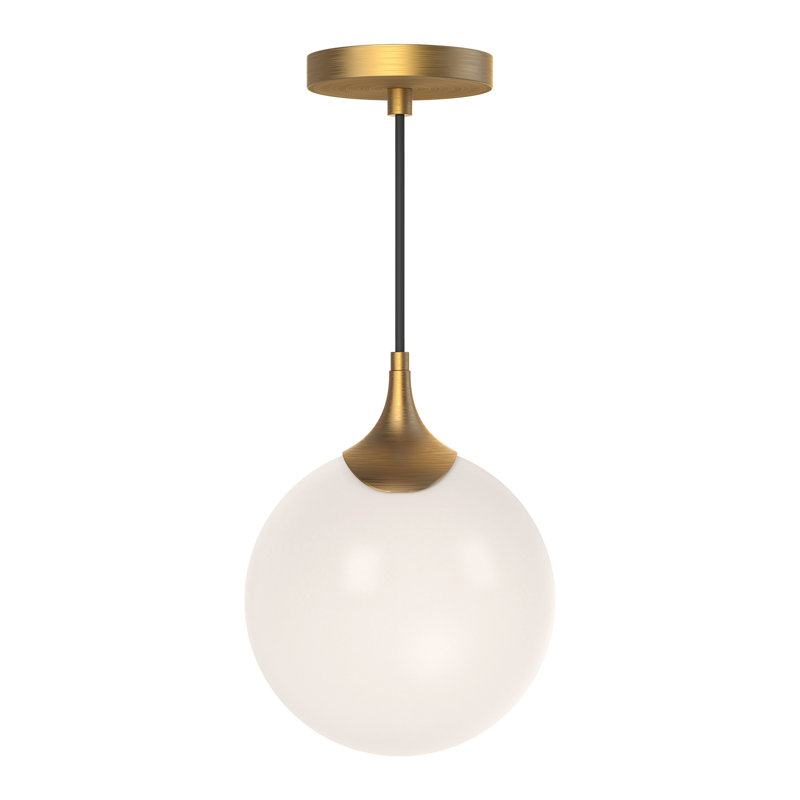 Luminaire suspendu sphère 1 lumière Nedra, Doré vieilli