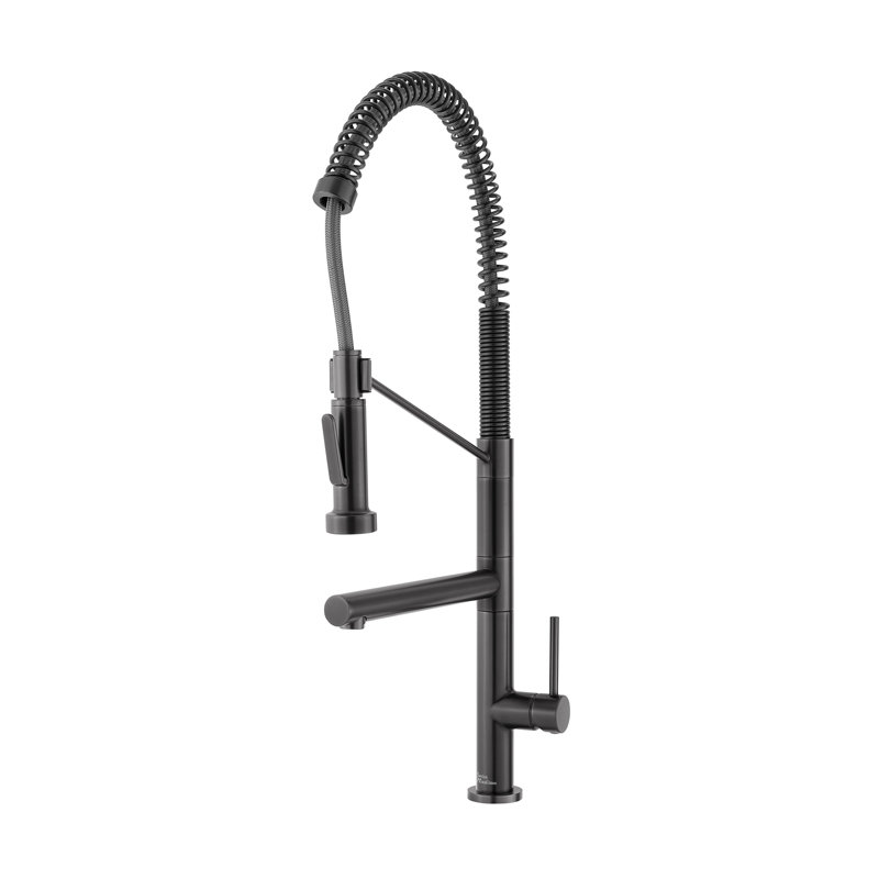 Nouvet Novuet Single Handle, Pull-Down Kitchen Faucet with Pot Filler, Gunmetal Gray