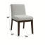 Chaise d'appoint Edwyn en lin gris (ensemble de 2)