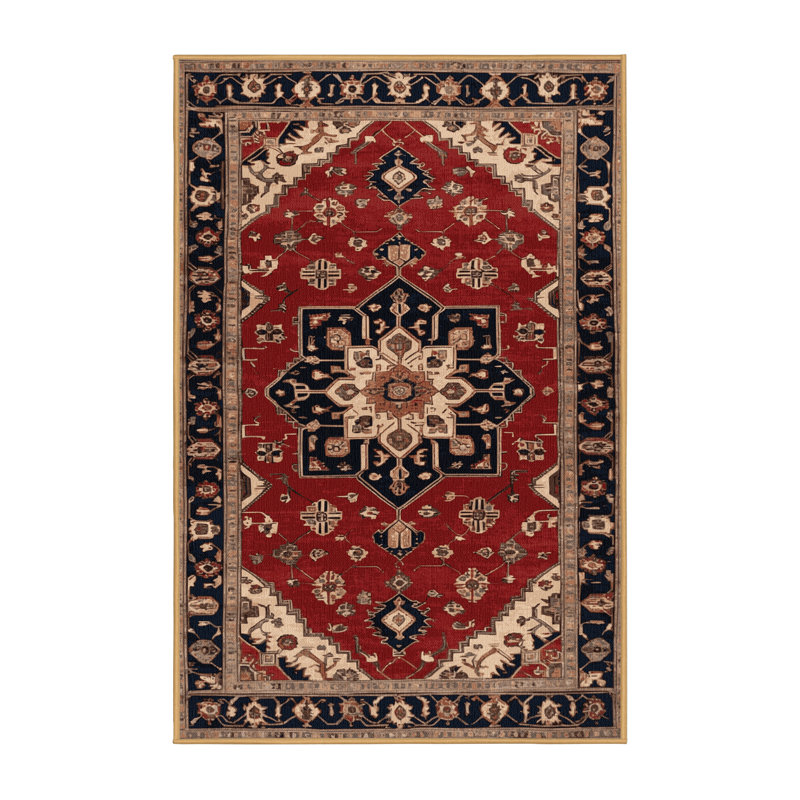 Tapis brun lavable à la machine, Rectangle 4 pi x 6 pi