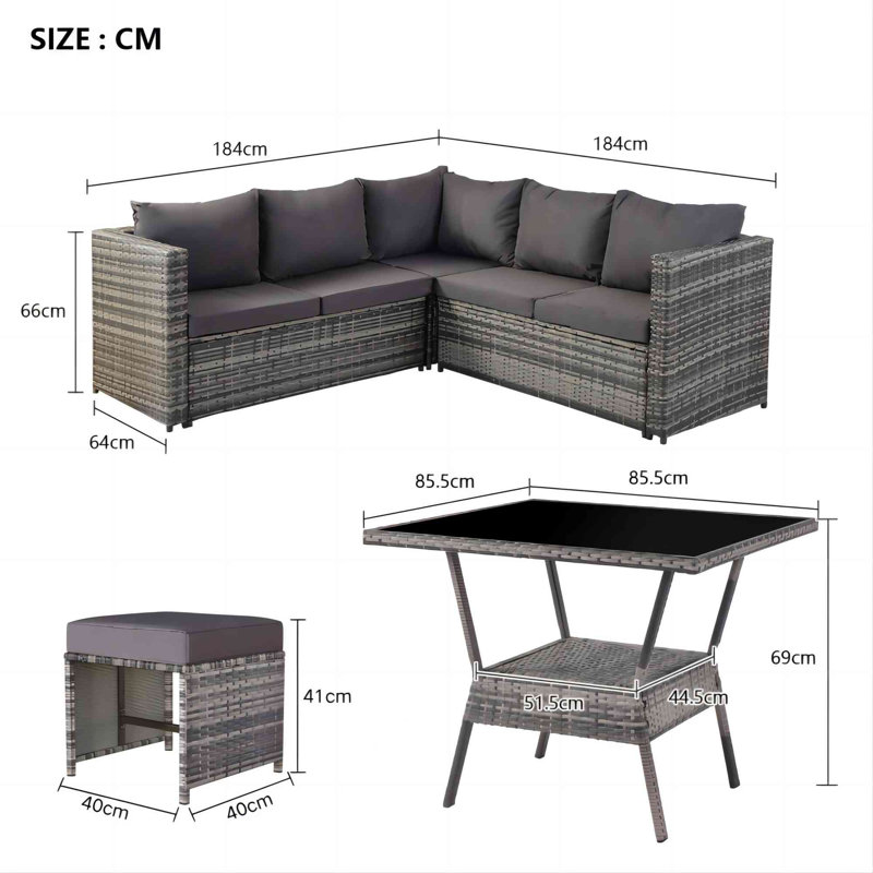 Wynonna 8 Seater Rattan Sofa Set