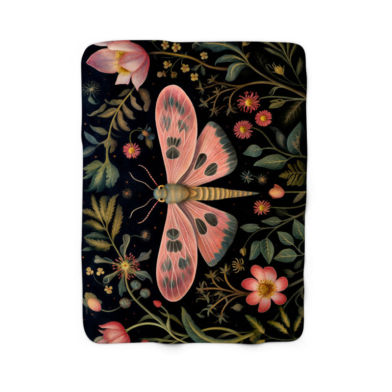  Couverture Flora-Kissed Moths, L 60 po x l 50 po