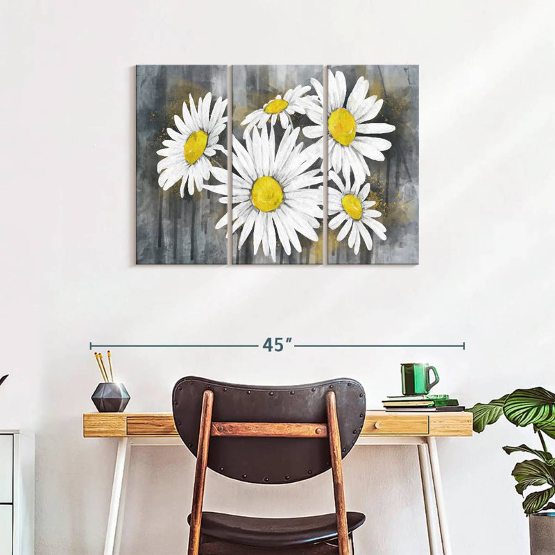 «Daisy Bunch», reproduction sur toile, H 24 po x l 38 po x P 1,25 po