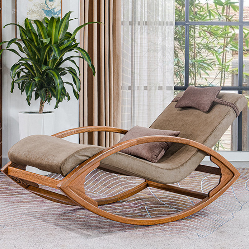 Chaise berçante en bois massif