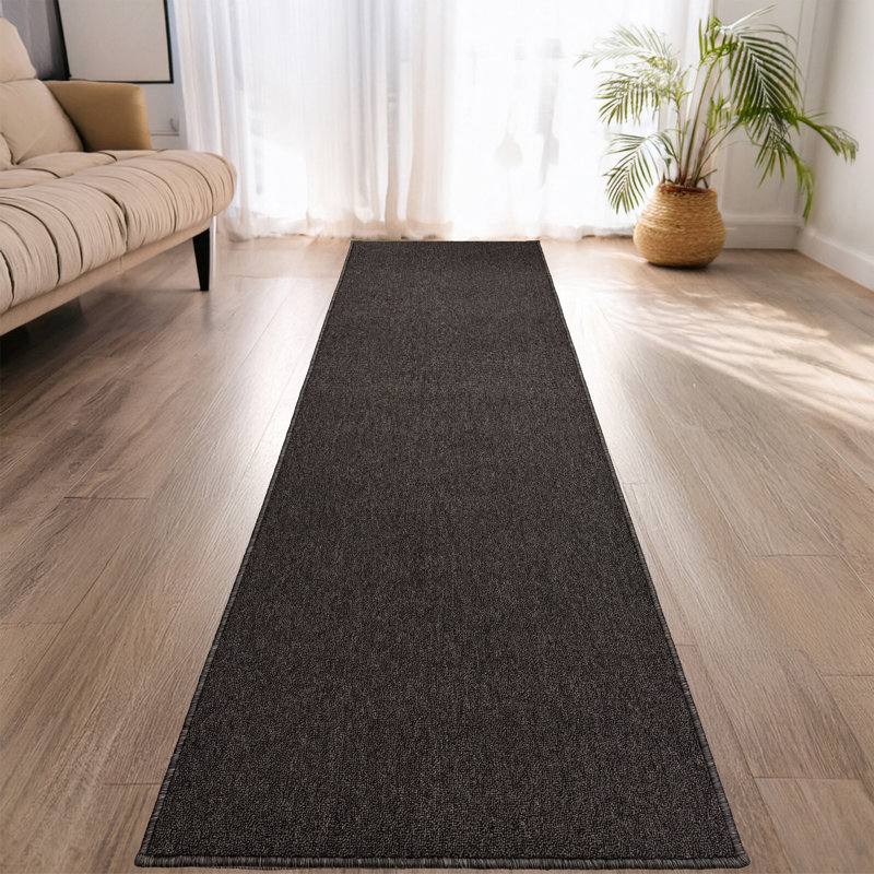 Tapis de couloir brun foncé anti-dérapant, Tapis de couloir 2 pi 2 po x 31 pi