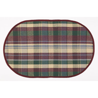 Tapis de sol ovale vert, jaune, vert