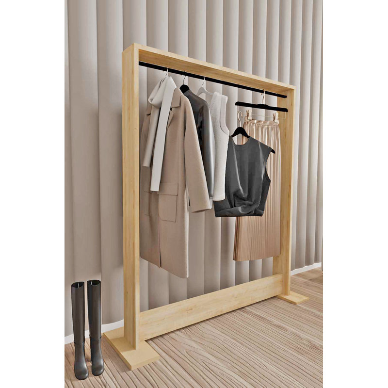 Modern Hall Stand in Sapphire Oak, 39.4 x 48.8 x 4.7 inches | 100% Melamine Coated Particle Board, Thickness: 0.7 inches | Scandinavian Design, Stylish & Functional Storage for Home Entryway