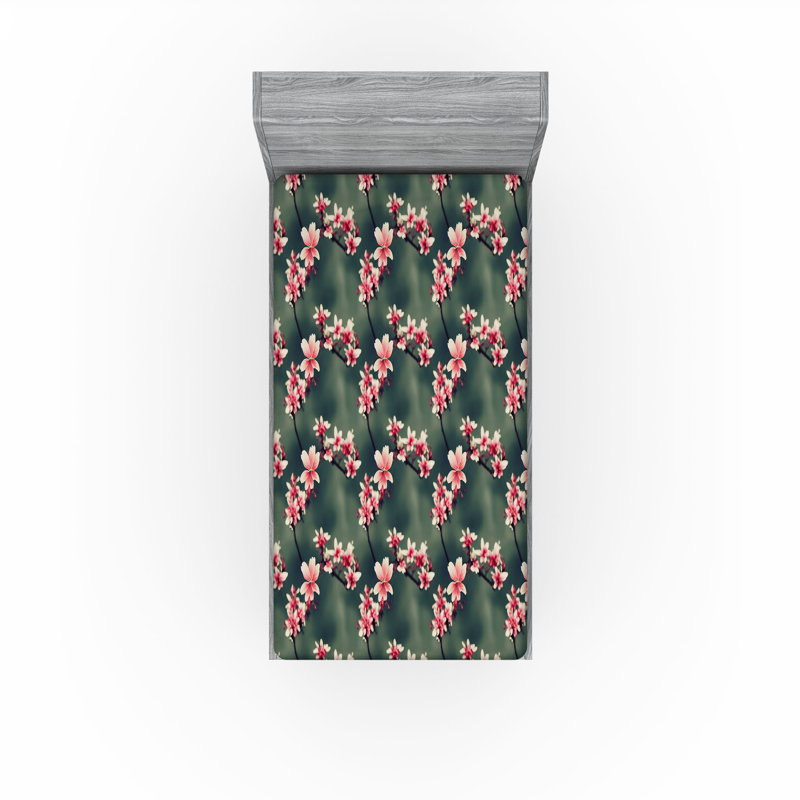 Drap-housse asiatique Ambesonne, Twin Extra Long Fitted Sheet