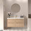 Meuble-lavabo mural simple moderne de 122 cm (48 po) au fini chêne naturel et lavabo intégrée.-510615033