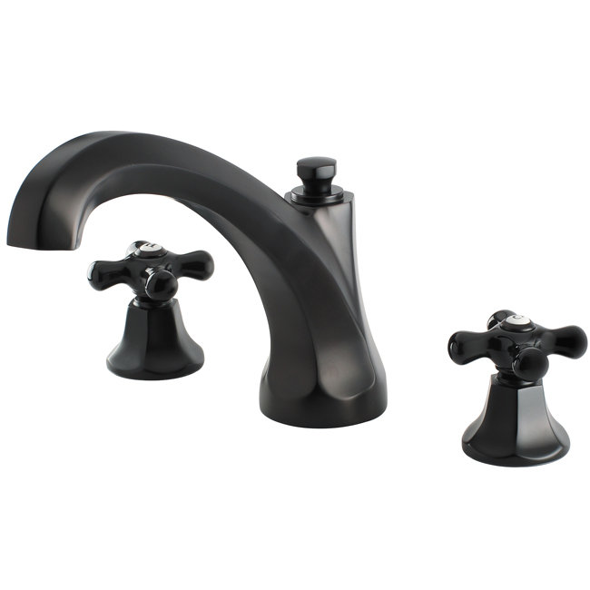 Kingston Brass Duchess Two-Handle 3-Hole Deck Mount Roman Tub Faucet, Oil Rubbed Bronze