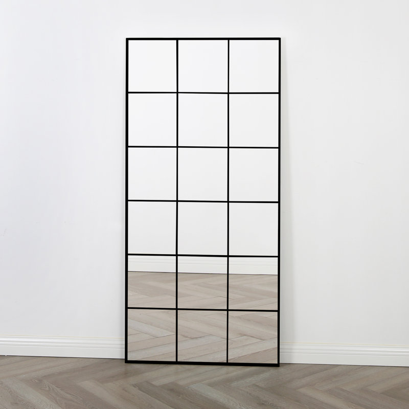 Naquasia Metal Rectangle Floor Mirror