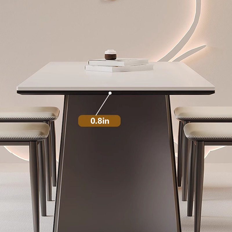 Table de salle à manger Luxury, H 29,5 po x L 63 po x l 31,5 po