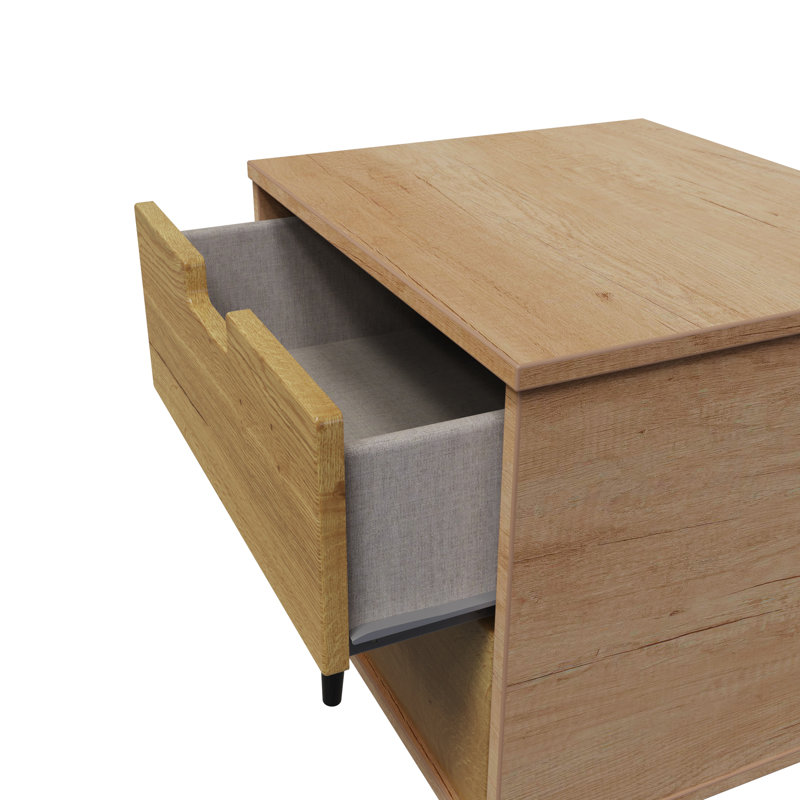 Buldir 45cm W Manufactured Wood Bedside Table