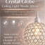 Crystal Globe Ceiling Light Shade 20cm – Chrome Acrylic