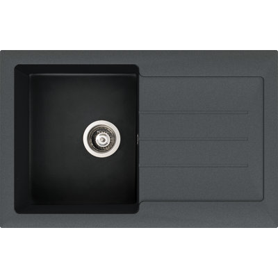 Abode Designs Xcite 500mm W Single Bowl Granite Inset Kitchen Sink 0
