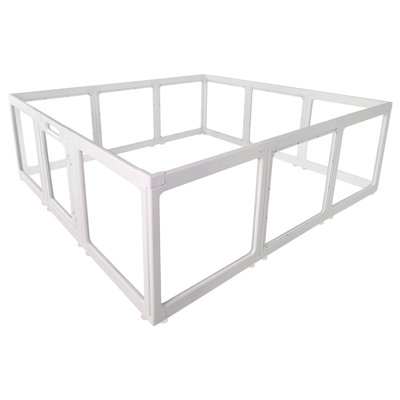 Parc pour chien d'intérieur en acrylique transparent, clôture transparente pour chiot, lapin et chat, aire de jeu en plastique facile à assembler avec 12 panneaux