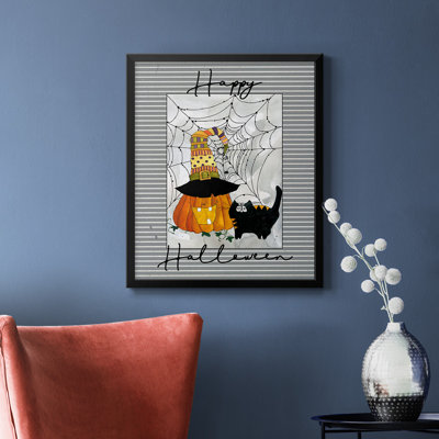Happy Halloween citrouille sur toile de qualité supérieure - prête à être accrochée