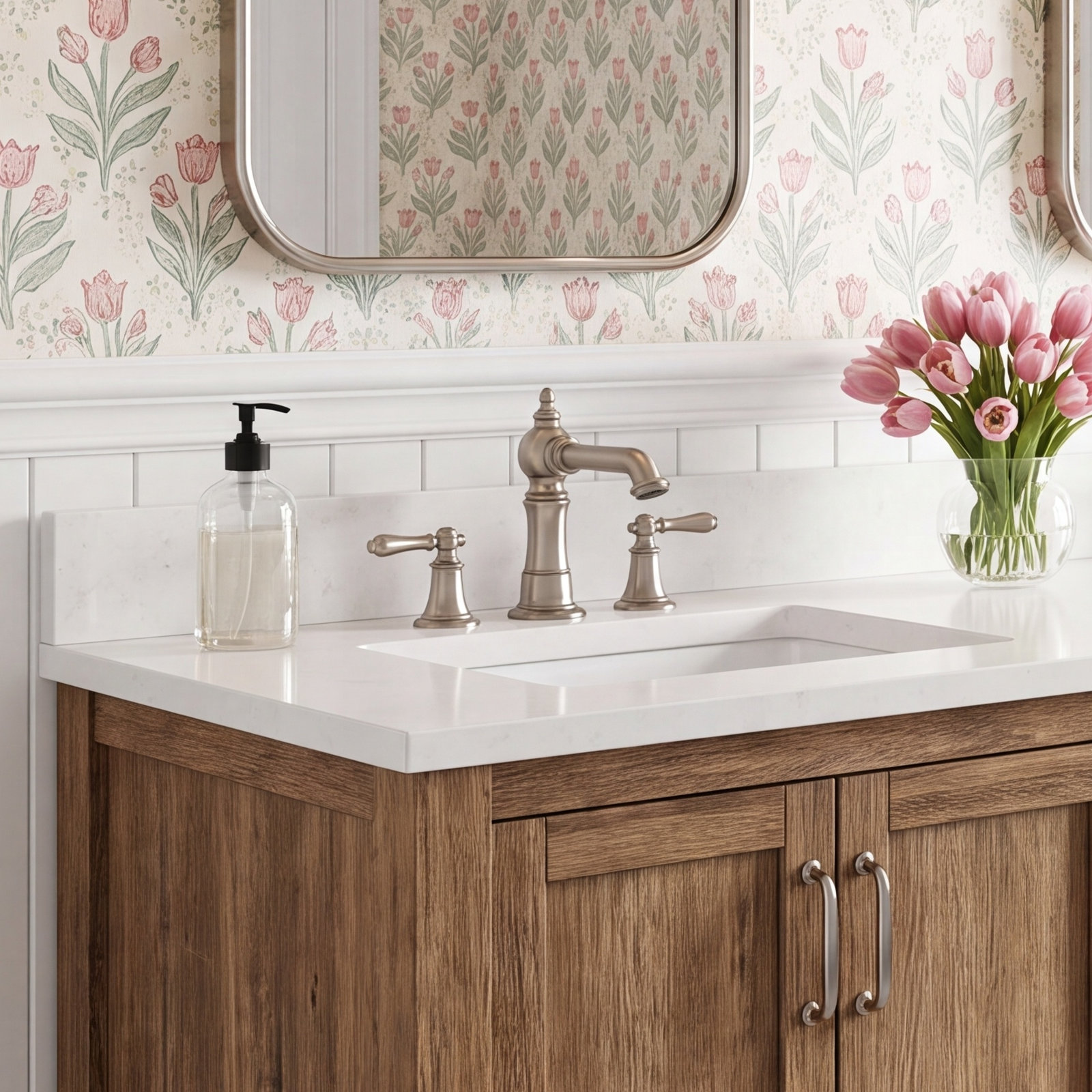 Artifacts Single-Hole Bathroom Faucet with Drain, Brushed Brass