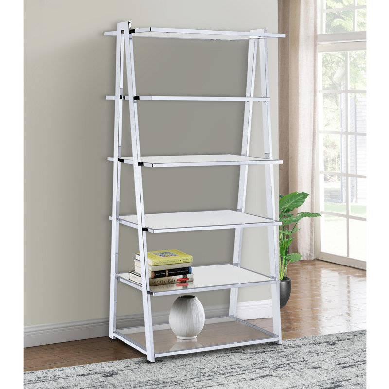 Bibliothèque Manvel, Blanc / Chrome
