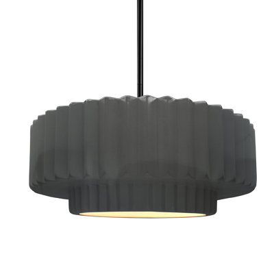 Luminaire suspendu tambour 1 lumière Gela