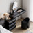 Humply Modern Makeup Vanity Set PU Leather Dressing Table with Stool & LED Mirror-1548368891
