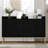 Accent Cabinet, Storage Cabinet, Sideboard Buffet Cabinet, 4 Door Cabinet-5205456